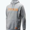 T1TAN Hoodie Grey Felpe Con Cappuccio